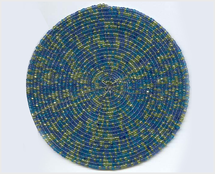 Beaded wire coaster