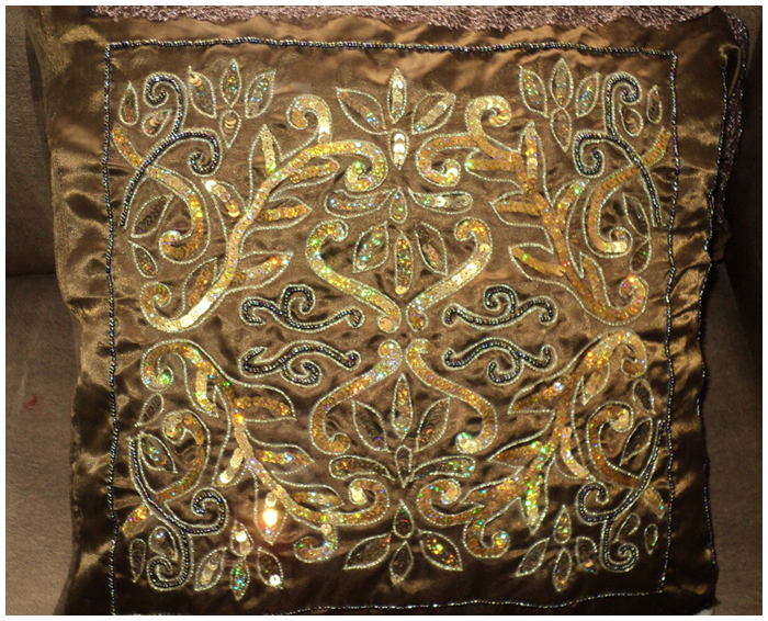 Beaded Cushion Cover