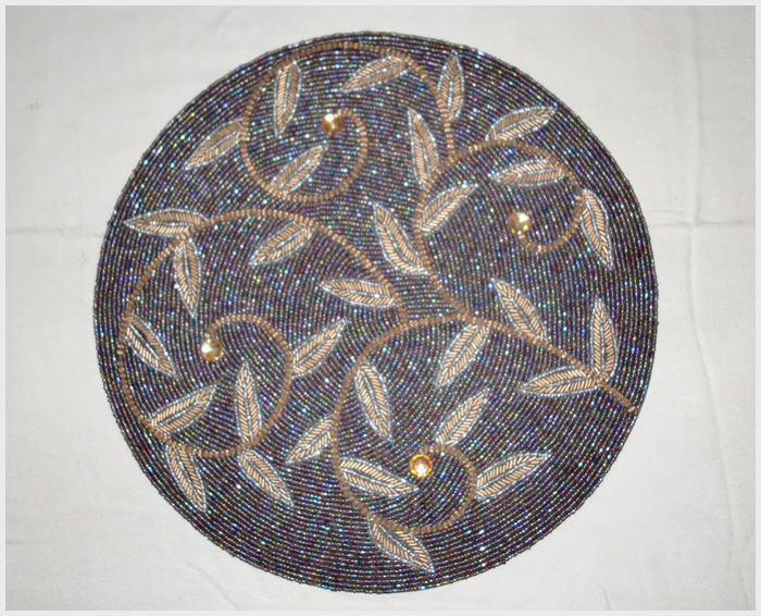 Beaded pasted place mats